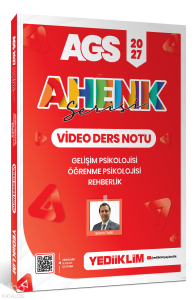 Yediiklim 2027 AGS Ahenk Serisi Gelişim Psikolojisi , Öğrenme Psikolojisi ve Rehberlik Video Ders Notu