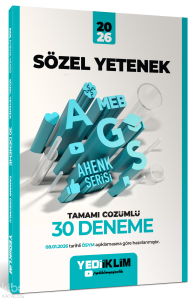 Yediiklim MEB-AGS Ahenk Sözel Yetenek Tamamı Çözümlü 30 Deneme
