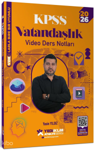 Yediiklim Yayınları 2026 KPSS Atölye Serisi Genel Kültür Vatandaşlık Video Ders Notları