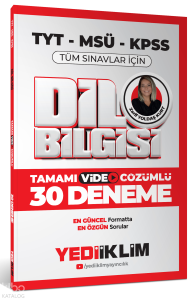 Yediiklim Yayınları 2026 KPSS MSÜ TYT Dil Bilgisi Tamamı Video Çözümlü Tüm Sınavlar için 30 Deneme