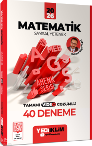 Yediiklim Yayınları 2026 MEB AGS Ahenk Serisi Matematik Sayısal Yetenek Tamamı Video Çözümlü 40 Deneme