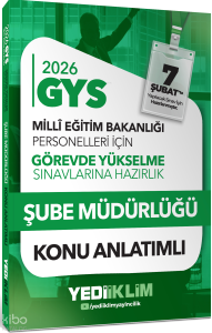 Yediiklim Yayınları 2026 MEB GYS Şube Müdürlüğü Konu Anlatımı