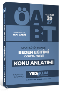 Yediiklim Yayınları 2027 MEB AGS ÖABT Spor Kütüphanesi Beden Eğitimi Öğretmenliği Konu Anlatımı