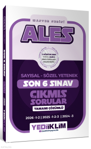 Yediiklim Yayınları ALES Sayısal Sözel Yetenek Tamamı Çözümlü Son 6 Sınav Çıkmış Sorular