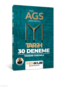 Yediiklim Yayınları MEB AGS KAYI Tarih Tamamı Çözümlü 30 Deneme