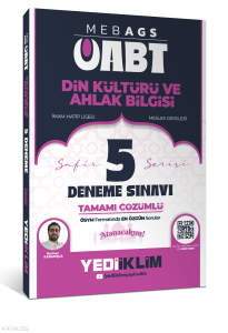 Yediiklim Yayınları MEB AGS ÖABT Din Kültürü Ve Ahlak Bilgisi Safir Serisi Tamamı Çözümlü 5 Deneme Sınavı