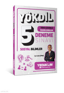 Yediiklim Yayınları YÖKDİL Sosyal Bilimler Video Çözümlü Özgün Sorular 5 Deneme Sınavı