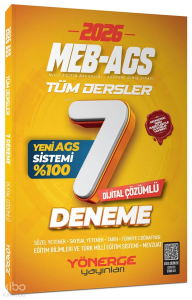 Yönerge 2026 MEB-AGS Tüm Dersler 7 Deneme Çözümlü