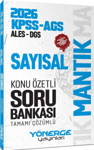 Yönerge Yayınları 2026 KPSS MEB-AGS ALES DGS Sayısal Mantık Konu Özetli Soru Bankası Çözümlü