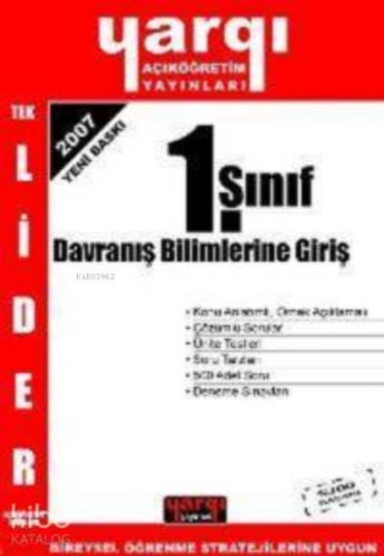 1. Sınıf Davranış Bilimlerine Giriş