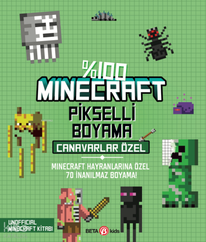 %100 Minecraft Pikselli Boyama - Canavarlar Özel