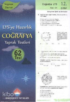 12.Sınıf YGS-LYS Coğrafya Yaprak Testleri; Yaprak Serisi - 62 Test