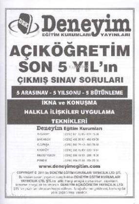 2. Sınıf| İkna ve Konuşma Halkla İlişkiler; Çıkmış Sınav Soruları