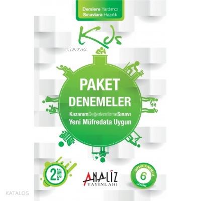 2.Sınıf Paket Deneme 6 'Lı (Optik Formlu)