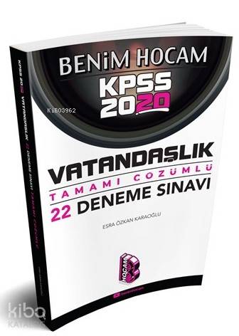 2020 KPSS Vatandaşlık Tamamı Çözümlü 22 Deneme Benim Hocam Yayınları