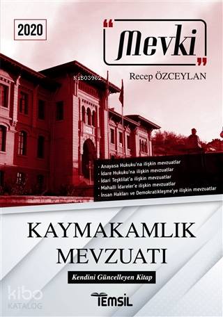2020 Mevki Kaymakamlık Mevzuatı