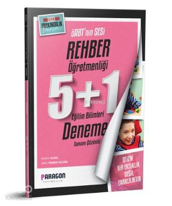 2021 Paragon ÖABT Farkındalık Serisi Çözümlü PDR/Rehber 5 Deneme +1 Eğitim Bilimleri Denemesi