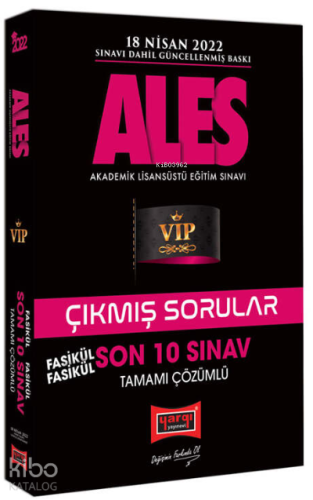 2022 ALES Son 10 Sınav Tamamı Çözümlü Fasikül Fasikül Çıkmış Sorular