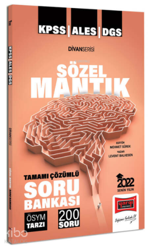 2022 KPSS ALES DGS Divan Serisi Sözel Mantık Tamamı Çözümlü Soru Bankası