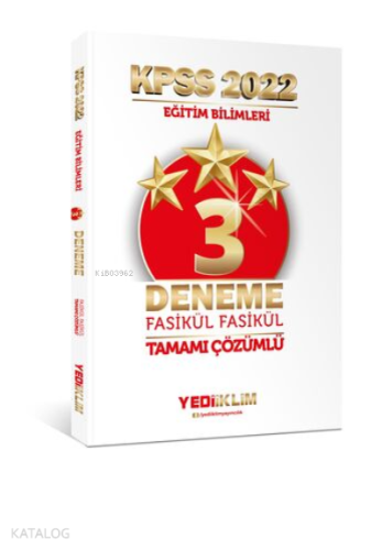 2022 KPSS Eğitim Bilimleri Tamamı Çözümlü Fasikül 3 Yıldız Deneme