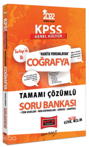 2022 KPSS Harita Yorumlayan Tamamı Çözümlü Coğrafya Soru Bankası