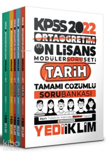 2022 KPSS Ortaöğretim Ön Lisans GY-GK Tamamı Çözümlü Modüler Soru Bankası Seti