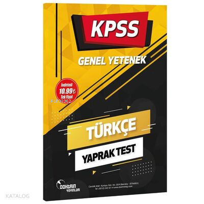 2022 KPSS Türkçe Yaprak Test