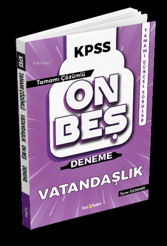2022 KPSS Vatandaşlık Tamamı Çözümlü 15 Deneme - Kitapiks.com