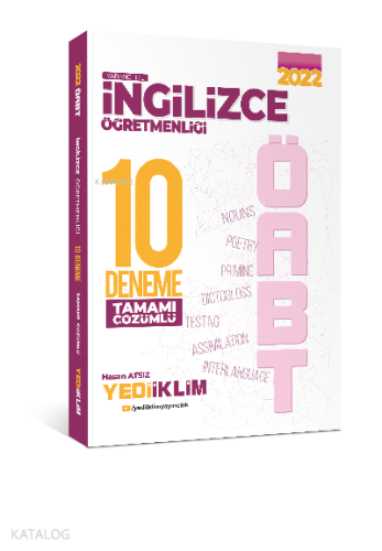 2022 ÖABT İngilizce Öğretmenliği Tamamı Çözümlü 10 Deneme