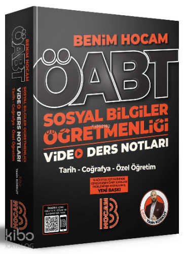 2022 ÖABT Sosyal Bilgiler Öğretmenliği Video Ders Notları Benim Hocam Yayınları