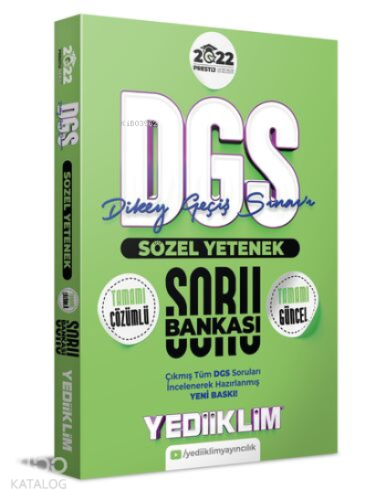 2022 Prestij Serisi Dgs Sözel Yetenek Tamamı Çözümlü Soru Bankası