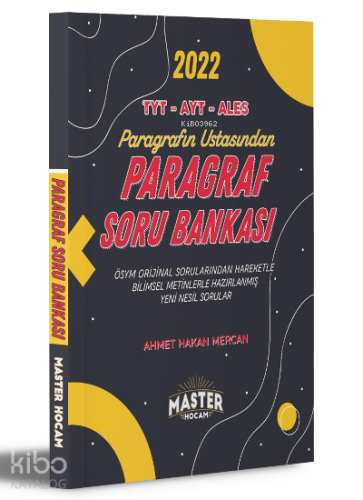 2022 TYT - AYT - ALES Paragraf Soru Bankası Master Hocam Serisi