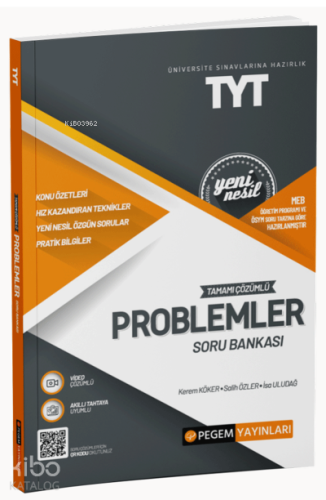 2022 Üniversite Sınavlarına Hazırlık TYT Tamamı Çözümlü Problemler Sor