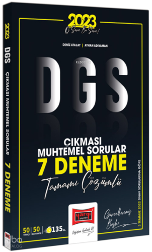 2023 DGS Çıkması Muhtemel Sorular Tamamı Çözümlü 7 Denem