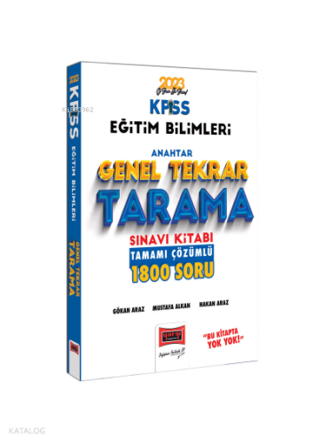 2023 KPSS Eğitim Bilimleri Anahtar Serisi Tamamı Çözümlü 1800 Soru Genel Tekrar Tarama Sınavı Kitabı