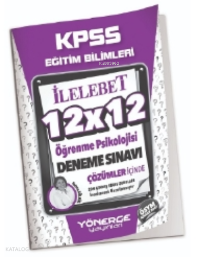 2023 KPSS Eğitim Bilimleri Öğrenme Psikolojisi 12x12 Deneme