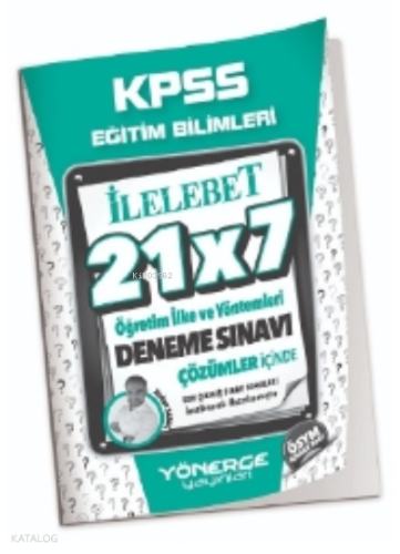 2023 KPSS Eğitim Bilimleri Öğretim İlke ve Yöntemleri 21x7 Deneme Çözümlü