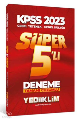 2023 KPSS Genel Yetenek Genel Kültür Tamamı Çözümlü Süper 5'li Deneme