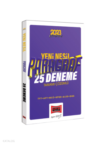 2023 KPSS TYT AYT ALES DGS MSÜ Tamamı Çözümlü Yeni Nesil Paragraf 25 Deneme Sınavı