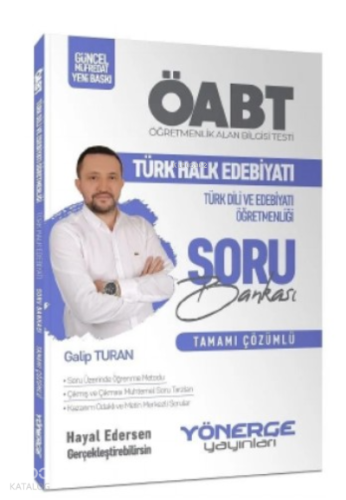 2023 ÖABT Türk Dili ve Edebiyatı Öğretmenliği Türk Halk Edebiyatı Soru Bankası Çözümlü