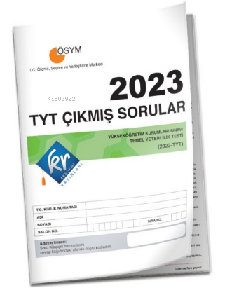 2023 TYT Çıkmış Sorular Tıpkı Basım Kitapçığı - Kitapiks.com