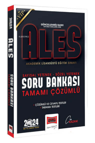 2024 ALES Vip Sayısal-Sözel Yetenek Tamamı Çözümlü Soru Bankası - Kita