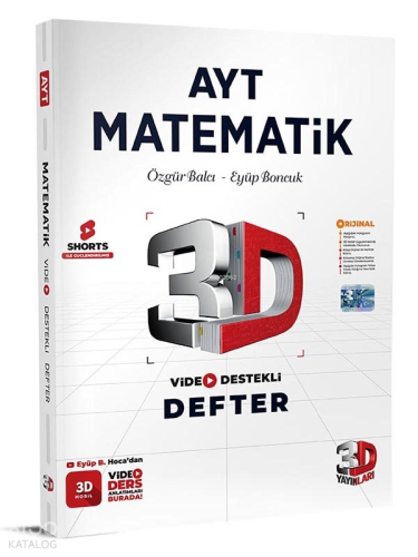 2024 AYT 3D Matematik Video Destekli Defter