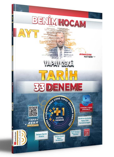 2024 AYT Yapay Zekâ Tarih 33 Deneme Benim Hocam Yayınları - Kitapiks.c