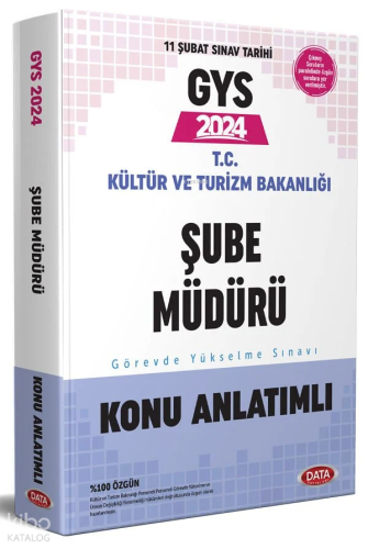 2024 GYS T.C Kültür Ve Turizm Bakanlığı Şube Müdürü Görevde Yükselme Sınavı Konu Anlatımlı