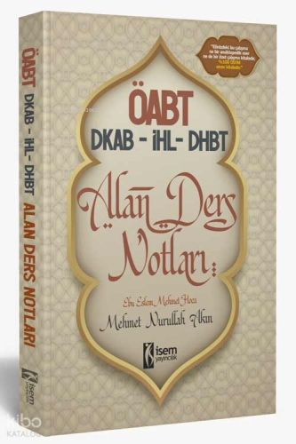 2024 İSEM KPSS ÖABT DKAB-İHL-DHBT Alan Ders Notları