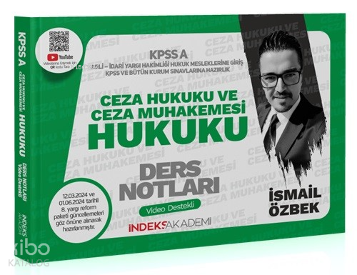 2024 KPSS A Grubu Ceza Hukuku ve Ceza Muhakemesi Hukuku Video Ders Not