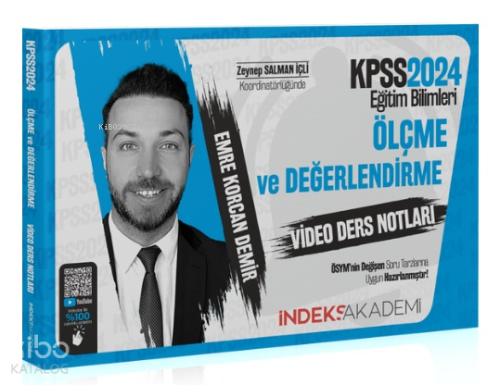 2024 KPSS Eğitim Bilimleri Ölçme ve Değerlendirme Video Ders Notları - Emre Korcan Demir İndeks Akademi Yayıncılık