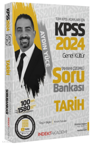 2024 KPSS Tarih Soru Bankası Çözümlü - Aydın Yüce İndeks Akademi Yayın