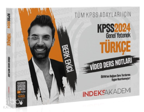 2024 KPSS Türkçe Video Ders Notları - Berk Ekici İndeks Akademi Yayıncılık